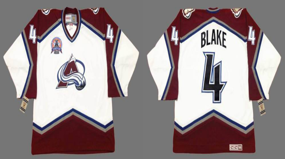 2019 Men Colorado Avalanche #4 Blake white CCM NHL jerseys->colorado avalanche->NHL Jersey